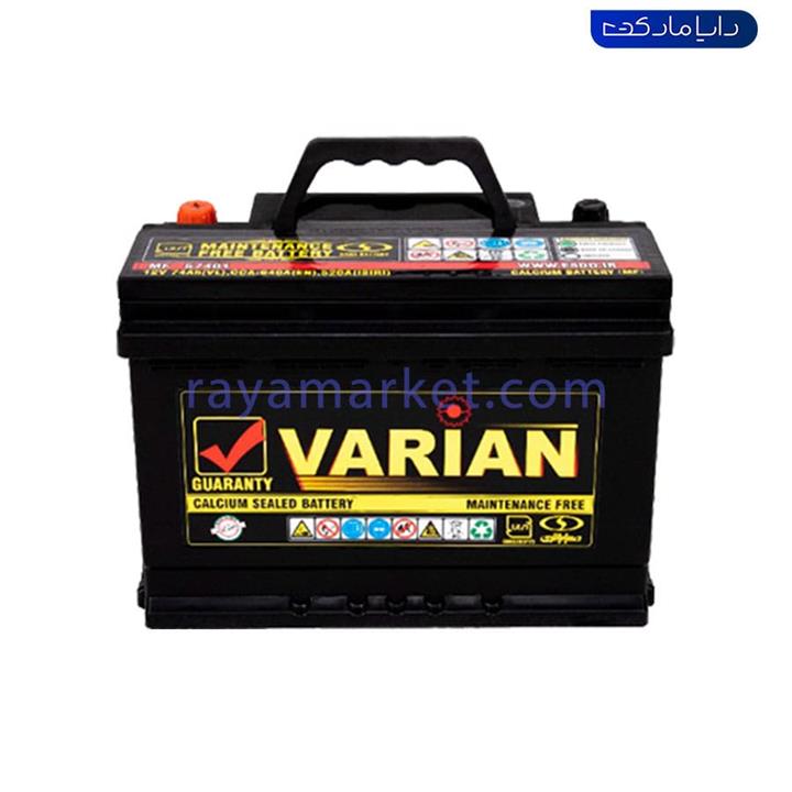 باتری ماشین آریو 60 آمپر پایه بلند واریان صبا باتری